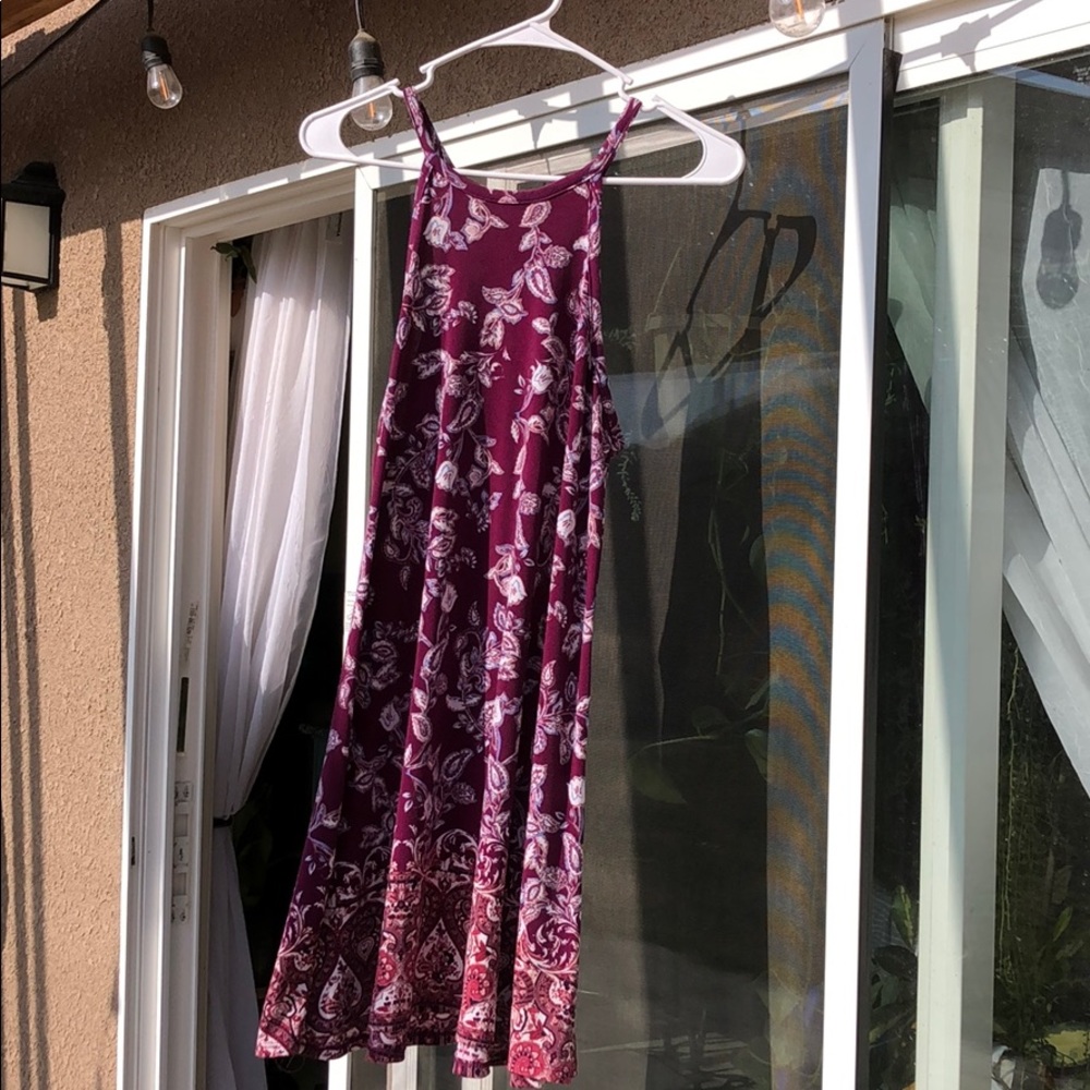 High neck flowy dress